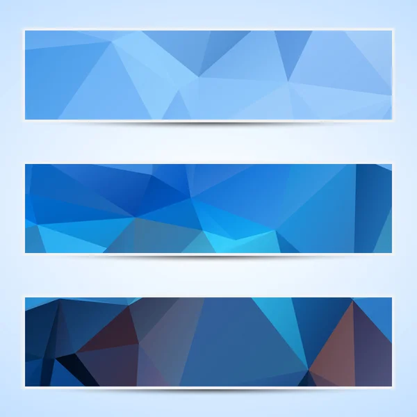 Conjunto de banners triangulares geométricos abstratos — Fotografia de Stock