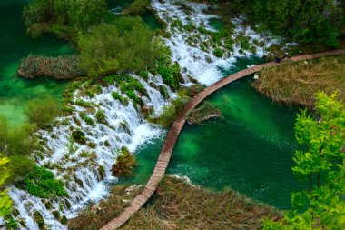 Plitvice Ulusal Parkı 'ndaki Şelaleler