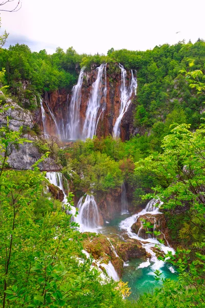 Cascate nel Parco Nazionale di Plitvice — Foto Stock