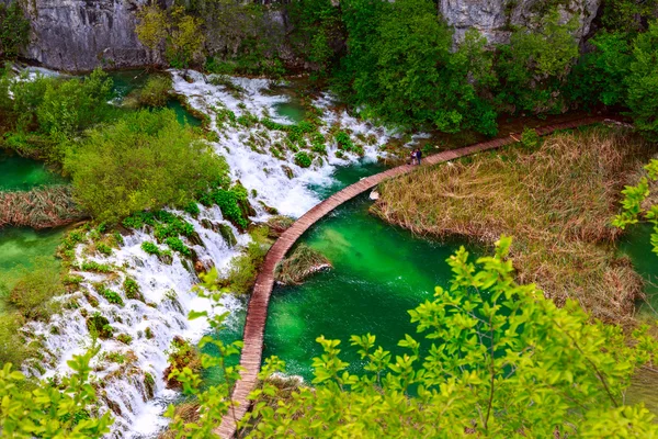 Watervallen in Nationaal Park Plitvice — Stockfoto