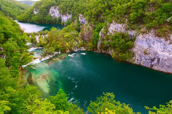 Vista aerea nel Parco Nazionale di Plitvice — Foto Stock