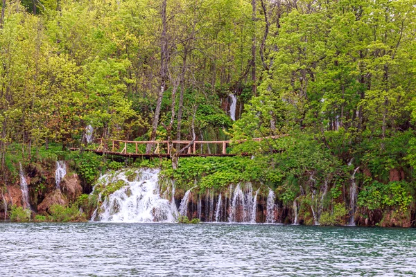 Watervallen in Nationaal Park Plitvice — Stockfoto