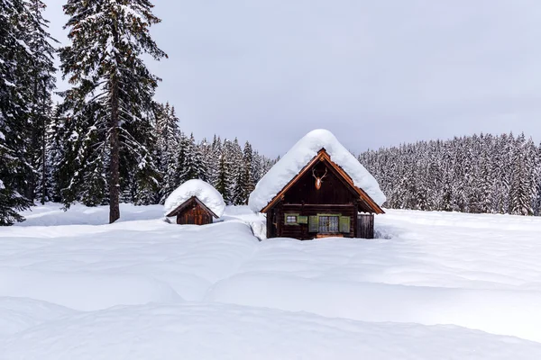 Winter holiday house in slovenia alps — Stock Photo, Image