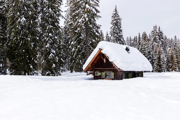 Winter vakantiehuis in Slovenië Alpen — Stockfoto