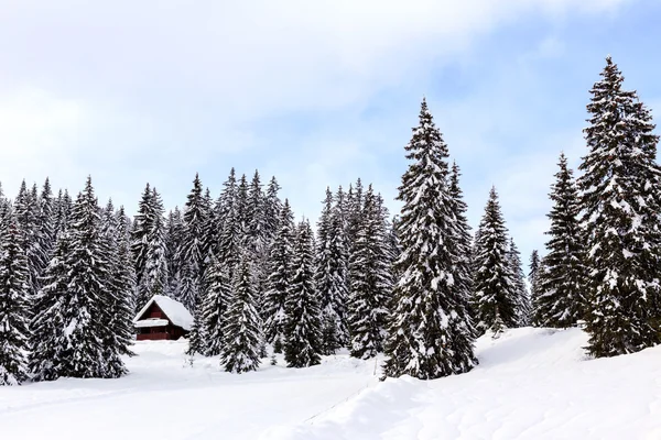Winter holiday house in slovenia alps — Stock Photo, Image