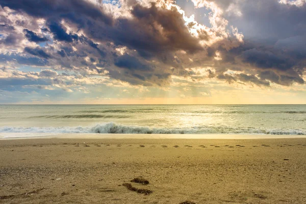 Pláž západ slunce — Stock fotografie
