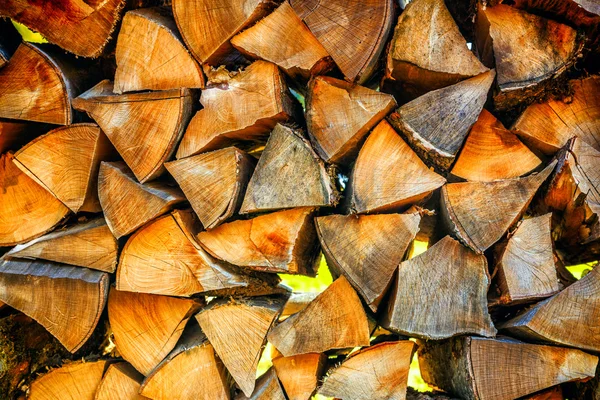 Suché dřevo nasekané protokoly — Stock fotografie