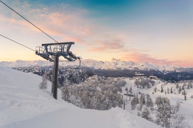 Ski center of Vogel-Slovenia clipart