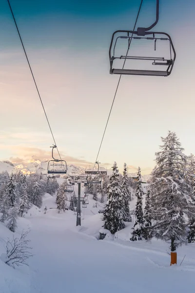 Skizentrum vogel julian alps, Slowenien — Stockfoto