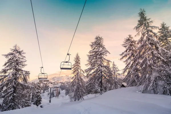 Skizentrum vogel julian alps, Slowenien — Stockfoto