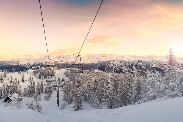 Ski center av Vogel Julian alperna, Slovenien — Stockfoto