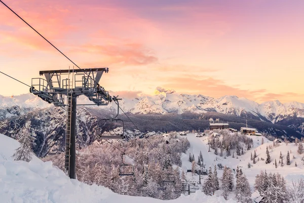 Skizentrum vogel julian alps, Slowenien — Stockfoto