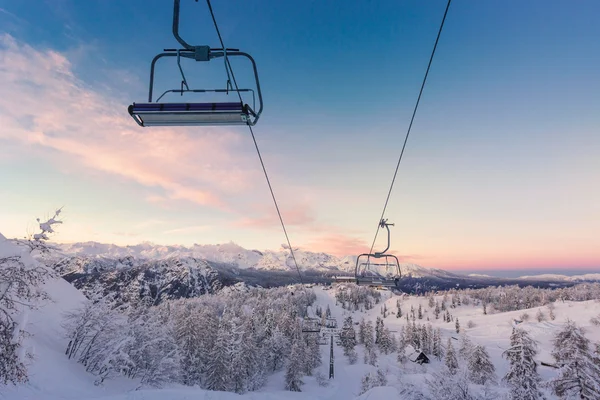 Ski center Vogel-Slovenien — Stockfoto