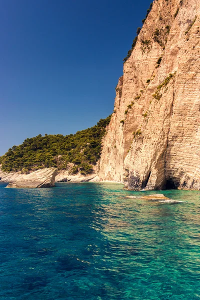 Bellissimi paesaggi marini sull'isola di Zante — Foto Stock