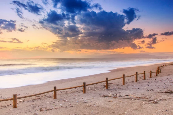 Doğal Park Gabo de Gata günbatımı plaj — Stok fotoğraf