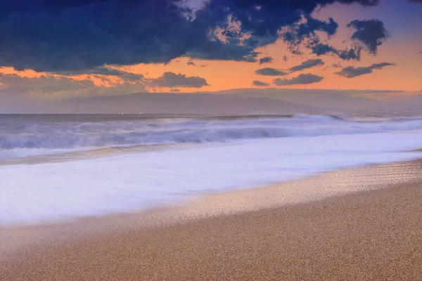 Sunset beach in natuurpark het Gabo de Gata — Stockfoto