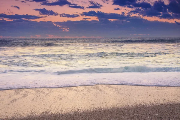 Sunset beach in natural park the Gabo de Gata — Stock Photo, Image