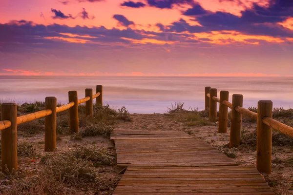 Zonsondergang strand — Stockfoto