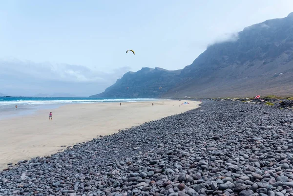 Stranden Och Havet Panorama Landskap Kanarieöarna — Stockfoto