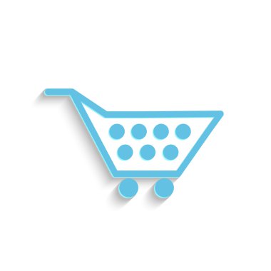 Alışveriş arabası, vektör illüstrasyonu