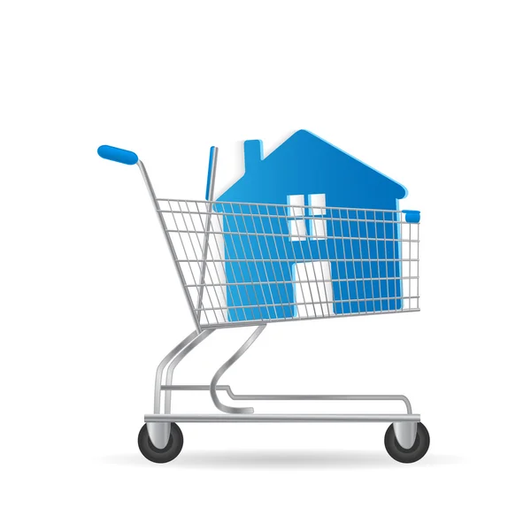 Compras casa — Vector de stock