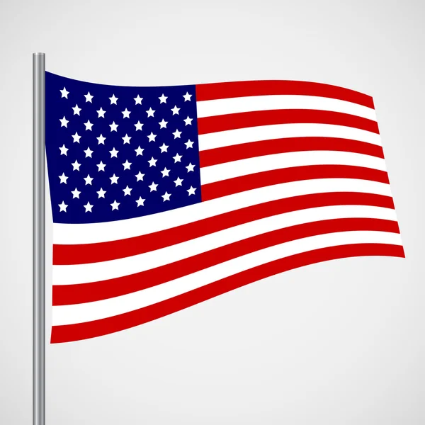 Bandera americana — Vector de stock