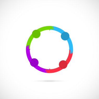 Soyut ekip çalışması illüstrasyon