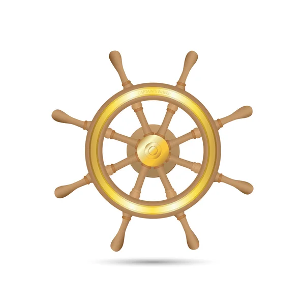 Captain's Wheel Illustration — Stock Vector