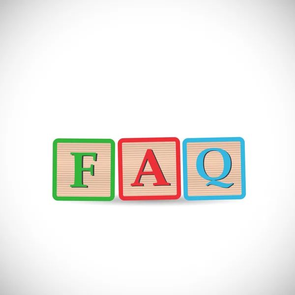 FAQ Block Illustration — Stock Vector