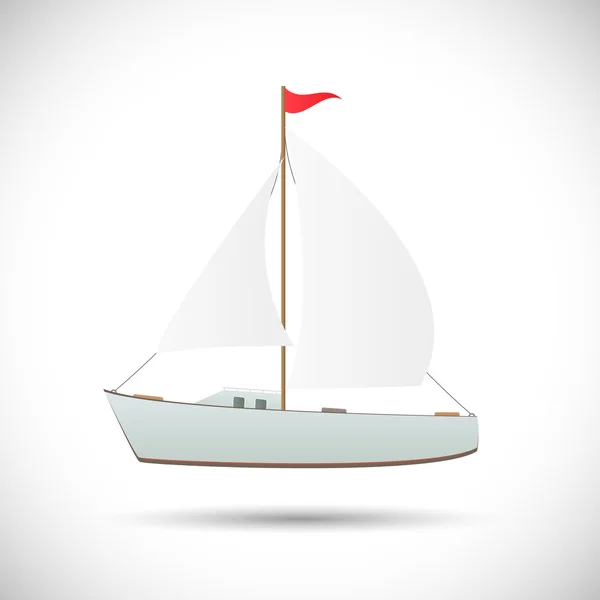 Sailboat Illustration — Stock Vector