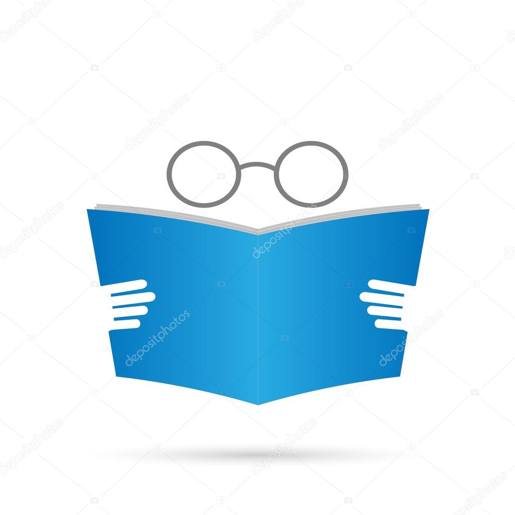 Book and Glasses Illustration