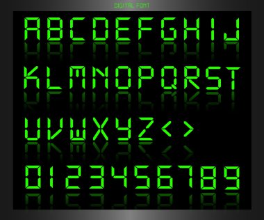 Dijital yazı tipi illüstrasyon