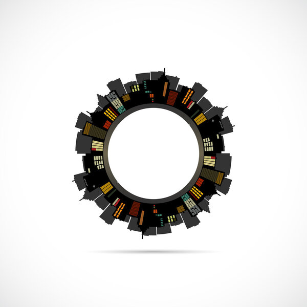 Иллюстрация абстрактного города
