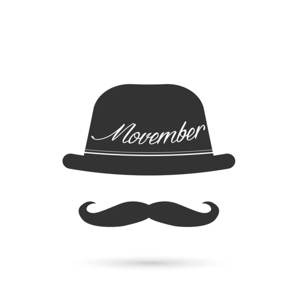 Illustration Movember sur blanc — Image vectorielle