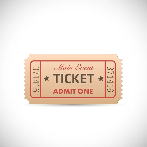 Admit One Ticket — Stock Vector