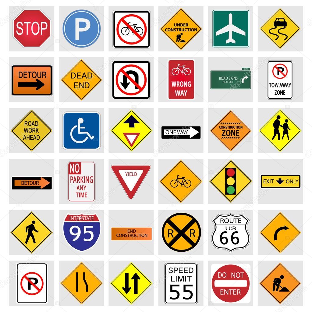 Road Signs Stock Vector by ©nmarques74 58425937