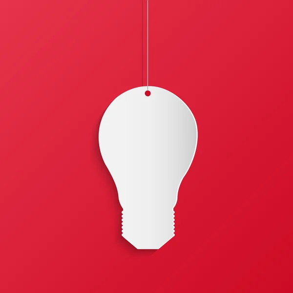 Paper Light Bulb Illustration — Stock Vector