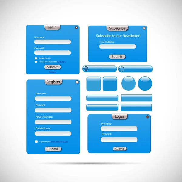 Web-Formularvorlage Illustration — Stockvektor