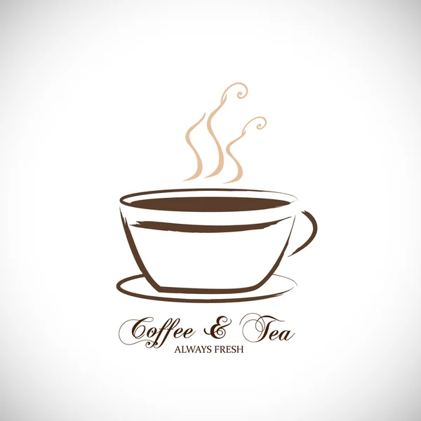 コーヒー ・紅茶の図 — ストックベクタ