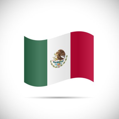 Meksika bayrak illüstrasyonu