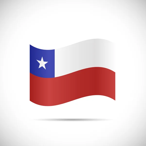 Ilustração bandeira chile —  Vetores de Stock