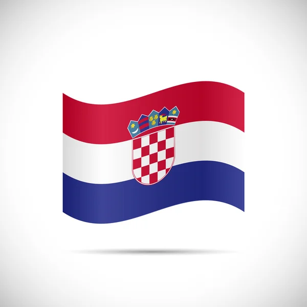 Hırvatistan bayrağı illüstrasyon — Stok Vektör