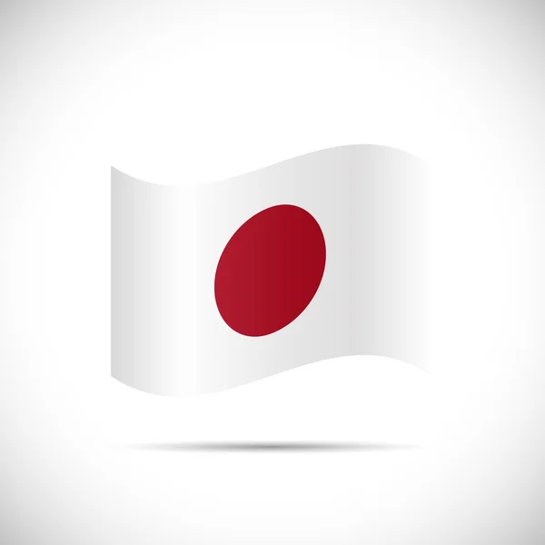 Illustration zur japanischen Flagge — Stockvektor