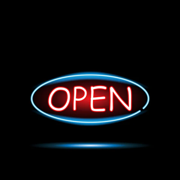 Açık Neon işareti illüstrasyon