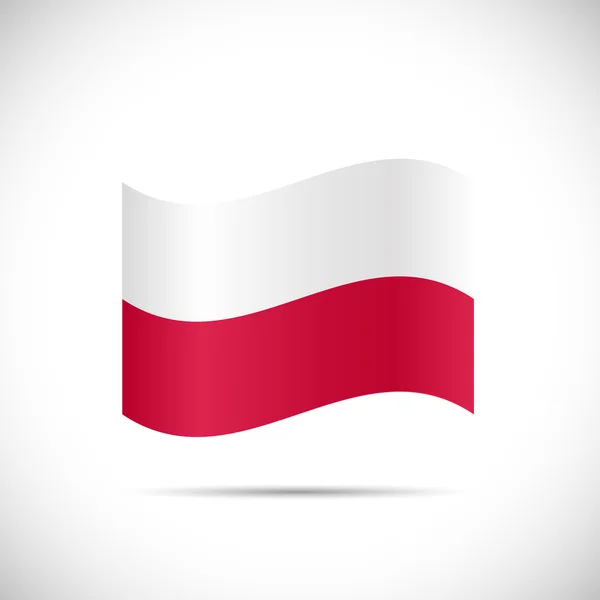 Polska flaga ilustracja — Wektor stockowy