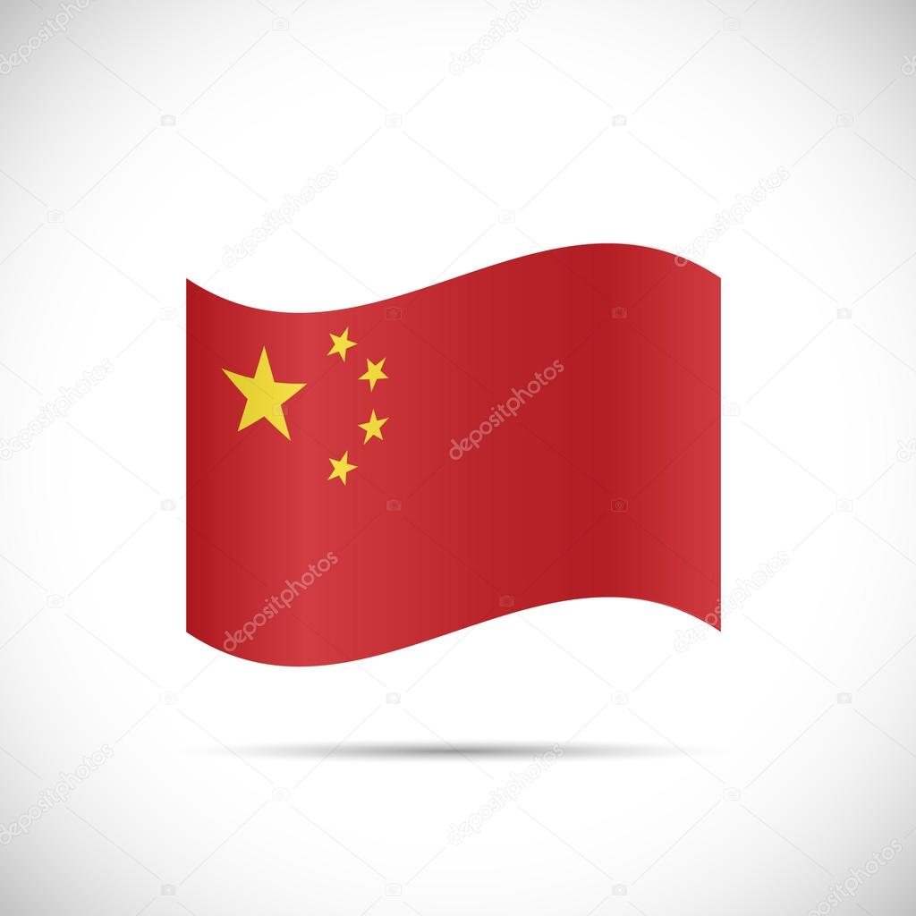 China Flag Illustration