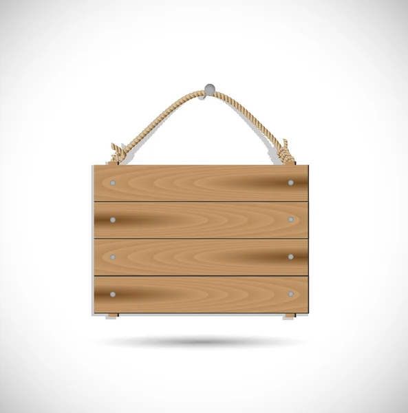 Ilustração de madeira pendurada do sinal —  Vetores de Stock