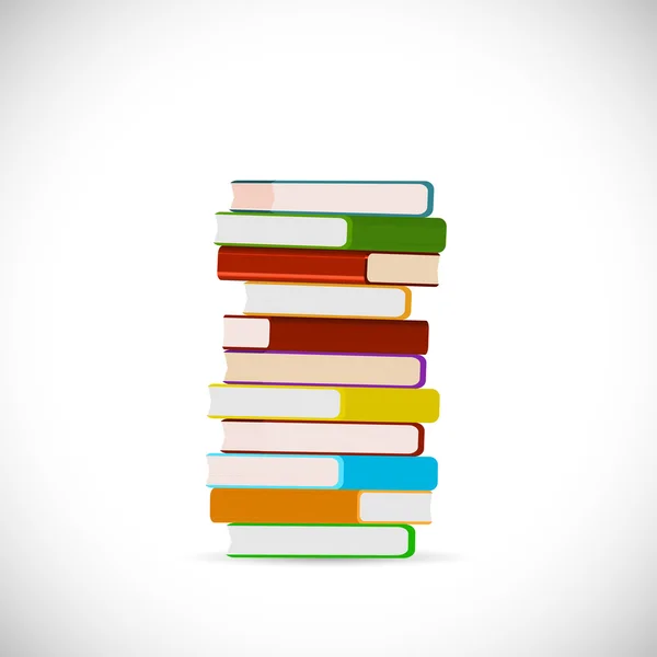 Stack of Books Illustration — Stock Vector