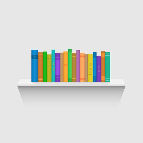 Book Shelf Illustration — Stock Vector