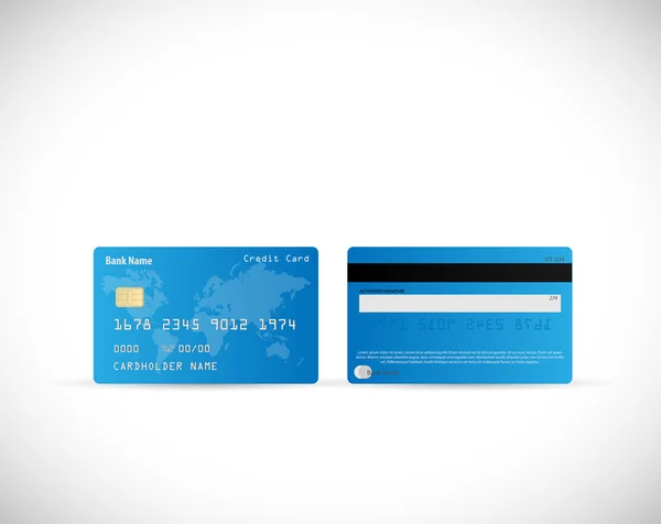 Ilustração do cartão de crédito — Vetor de Stock